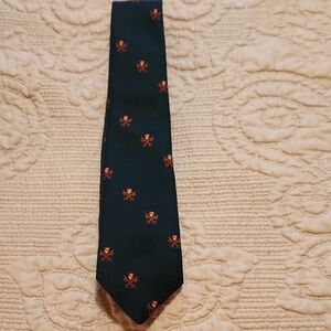 Lilly Dache Necktie Green With Brown Symbols